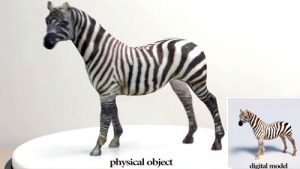 computational hydrographic printing- 3D printed Zebra