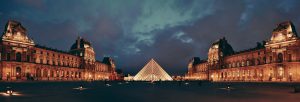 the louvre museum night