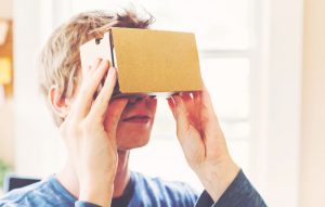 Man Using Cardboard VR